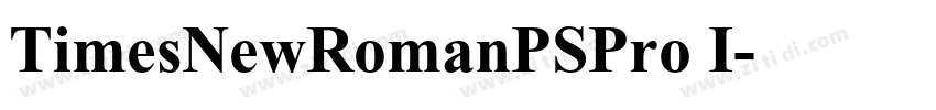TimesNewRomanPSPro I字体转换